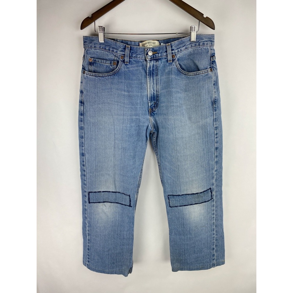 Levis 567 Mens 34x34 (Fits 35x28) Patched Modified Loose Boot Cut 2004 Vtg